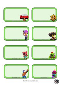 Etiquetas Escolares Brawl Stars