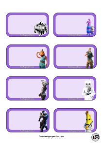 Etiquetas Escolares Fortnite