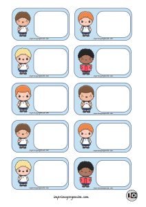 Etiquetas Escolares Niños