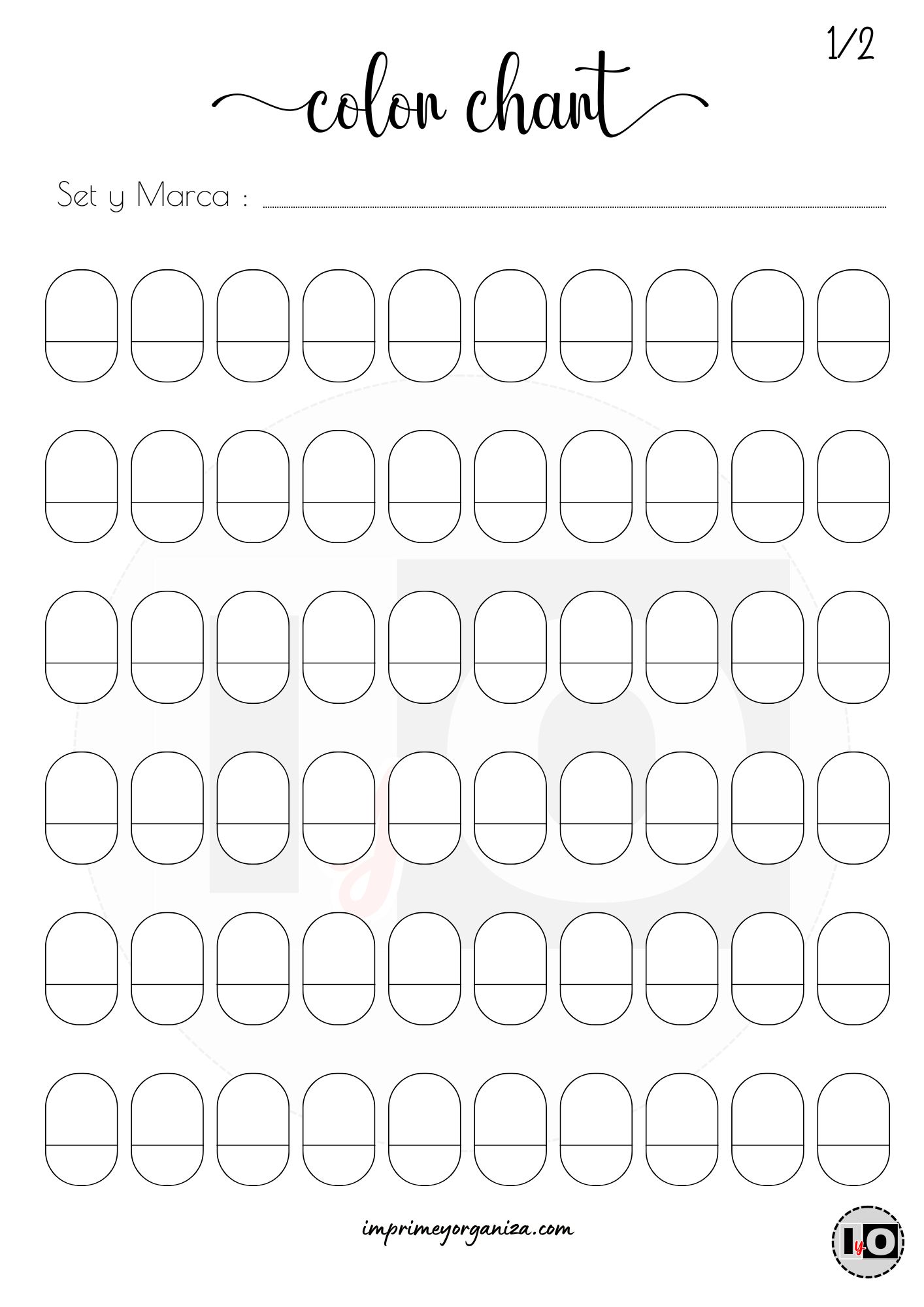 Color Chart 120 Marcadores