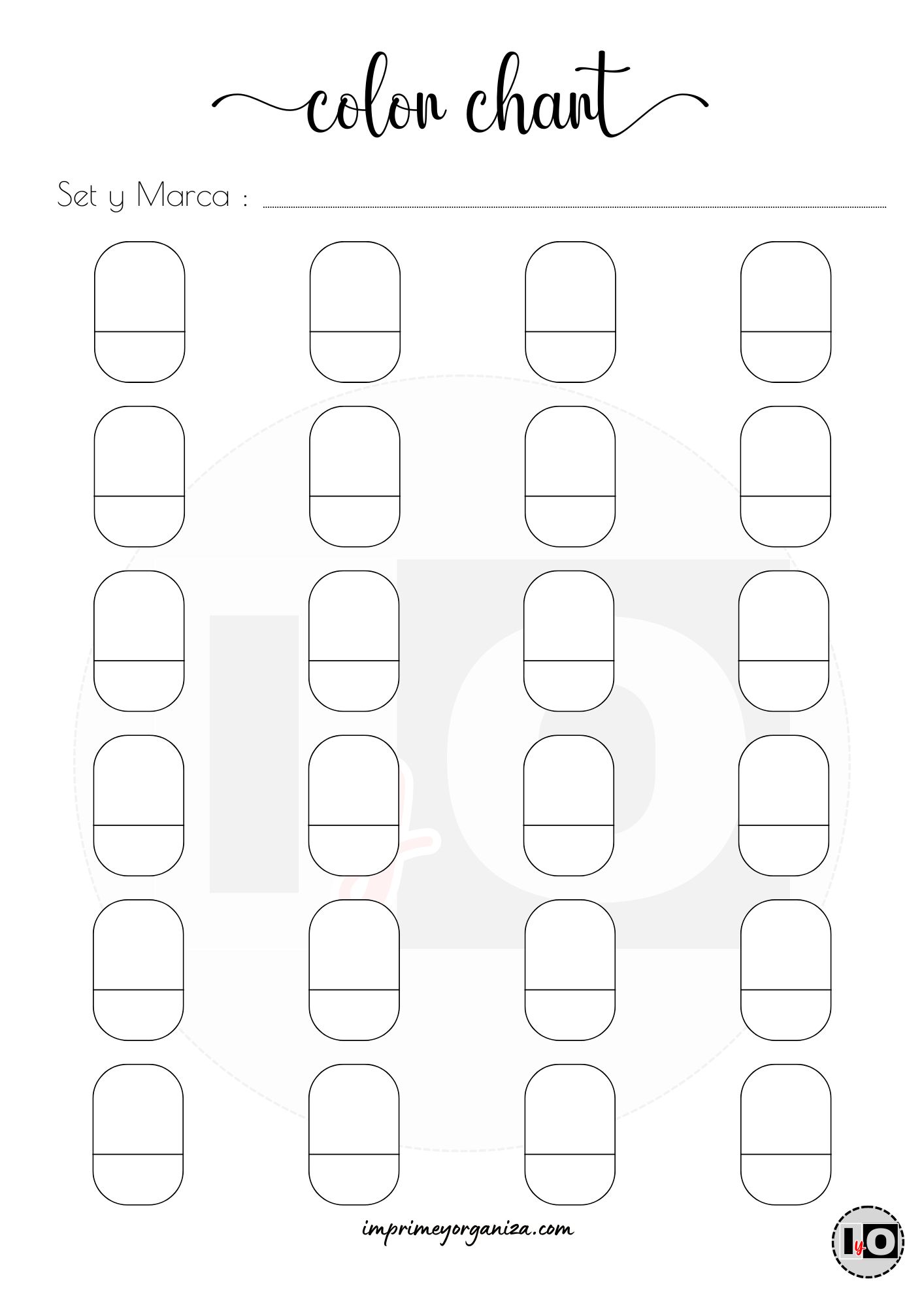 Color Chart 24 Marcadores