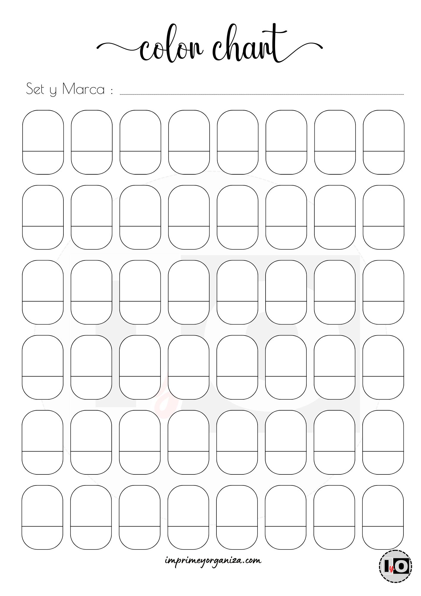 Color Chart 48 Marcadores