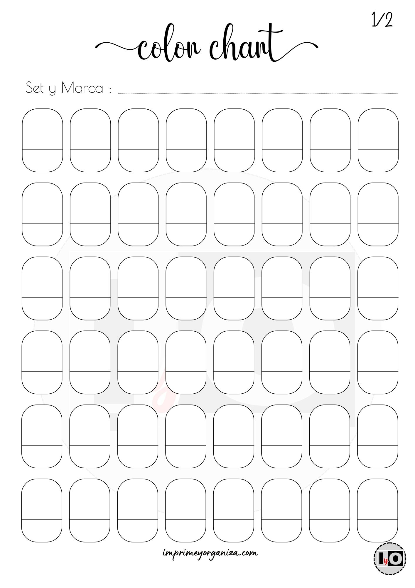 Color Chart 96 Marcadores