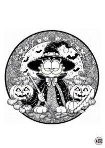 Mandala Halloween Garfield