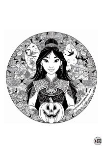 Mandala Halloween Mulán