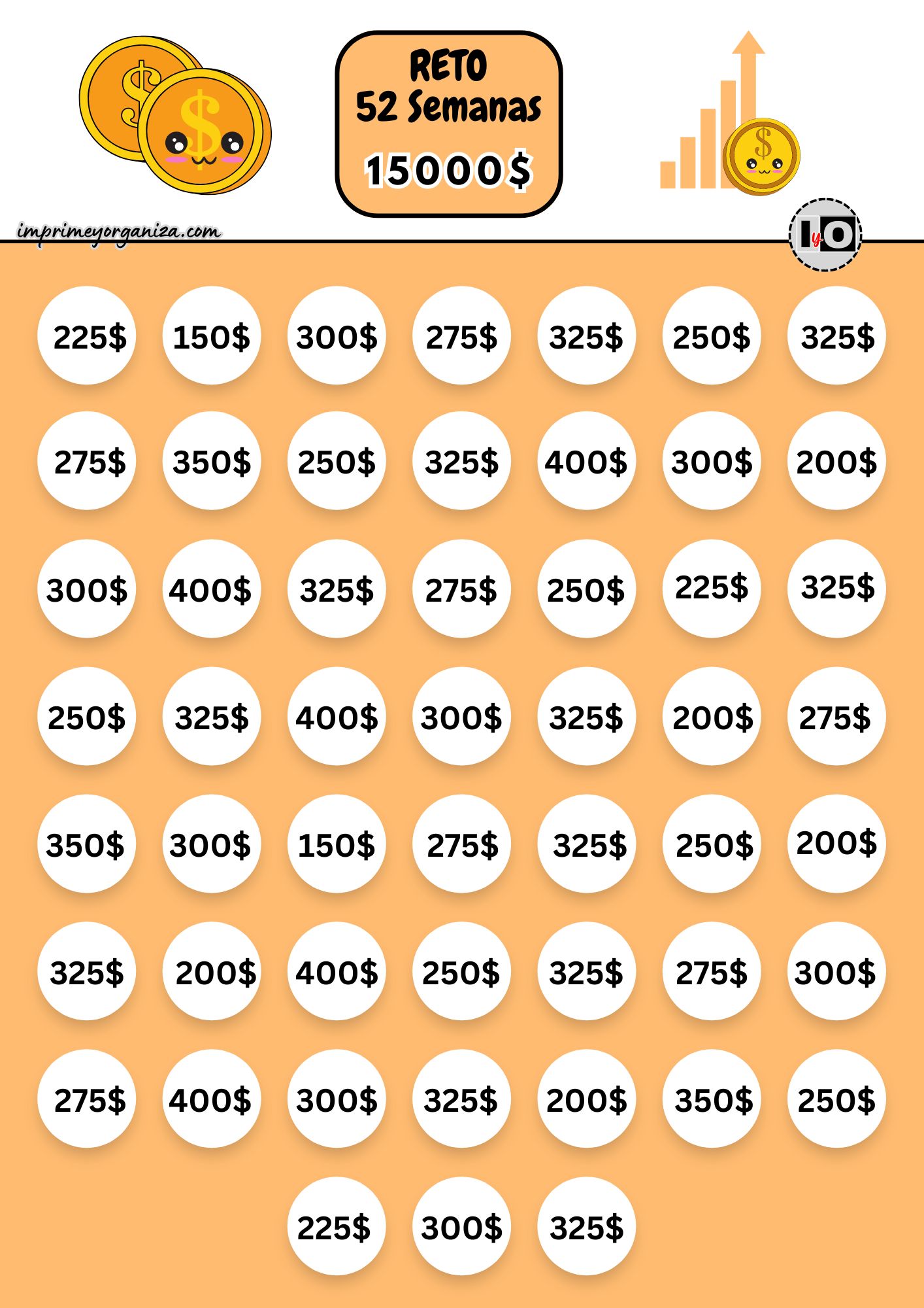 Reto para ahorrar 15.000$