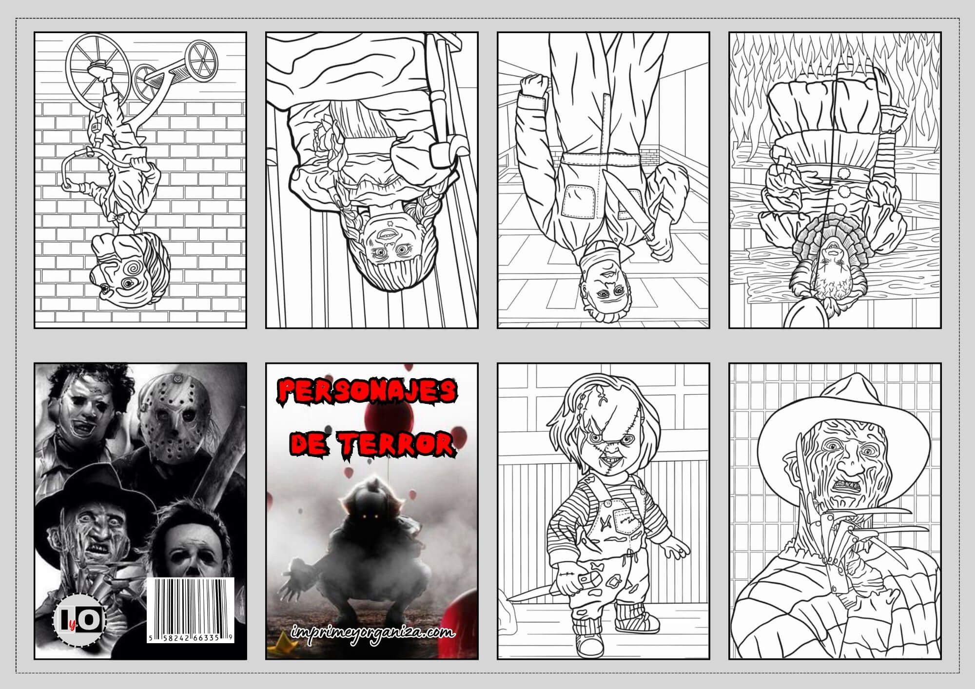 Librito Personajes de Terror