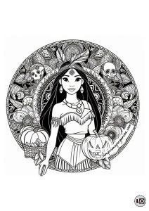 Mandala Halloween Pocahontas