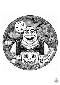 Mandala Halloween Shrek