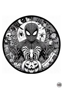 Mandala Halloween Spiderman