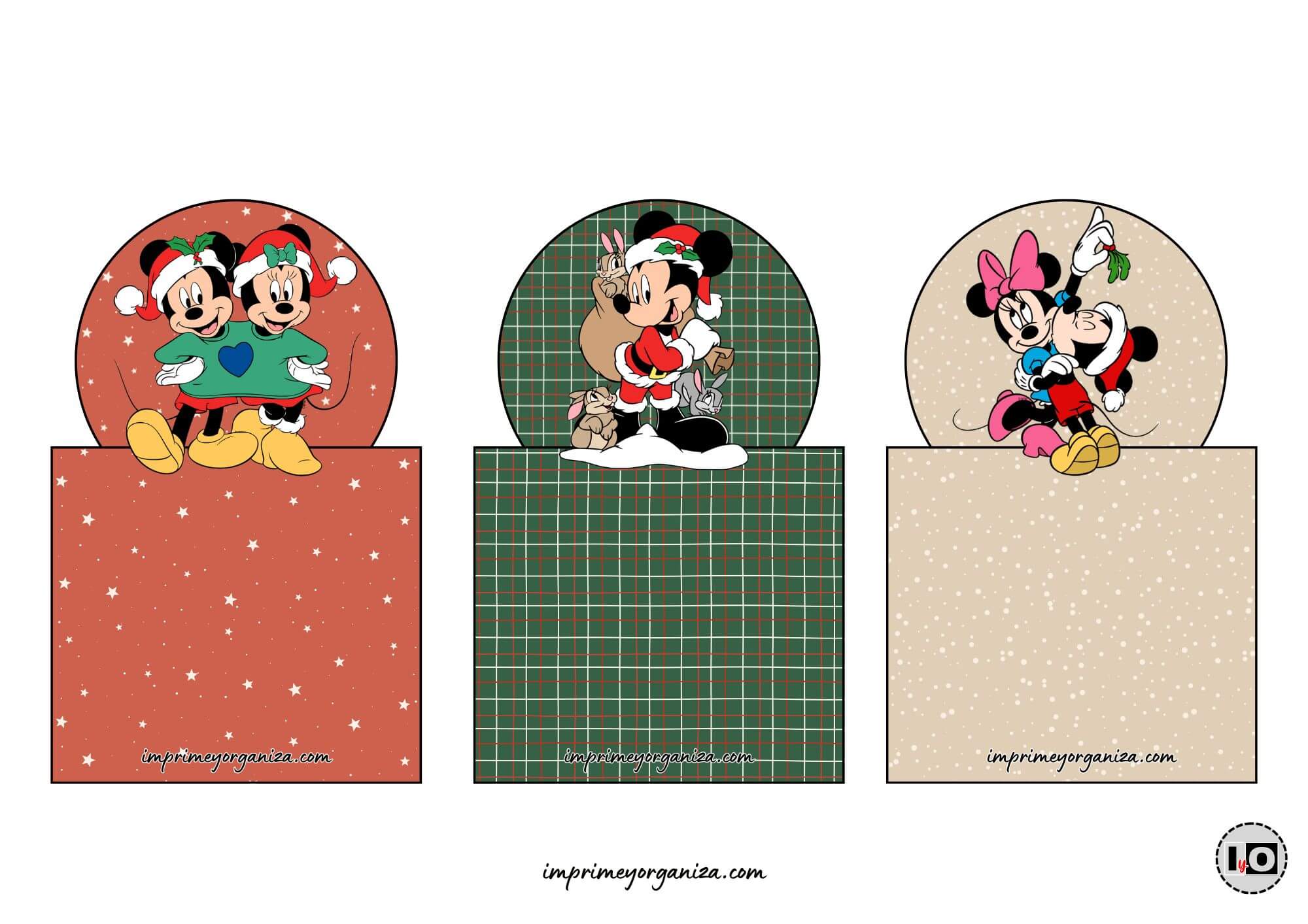 Bases Minicalendarios Mickey y Minnie