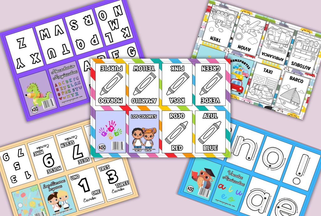 libritos de colorear educativos