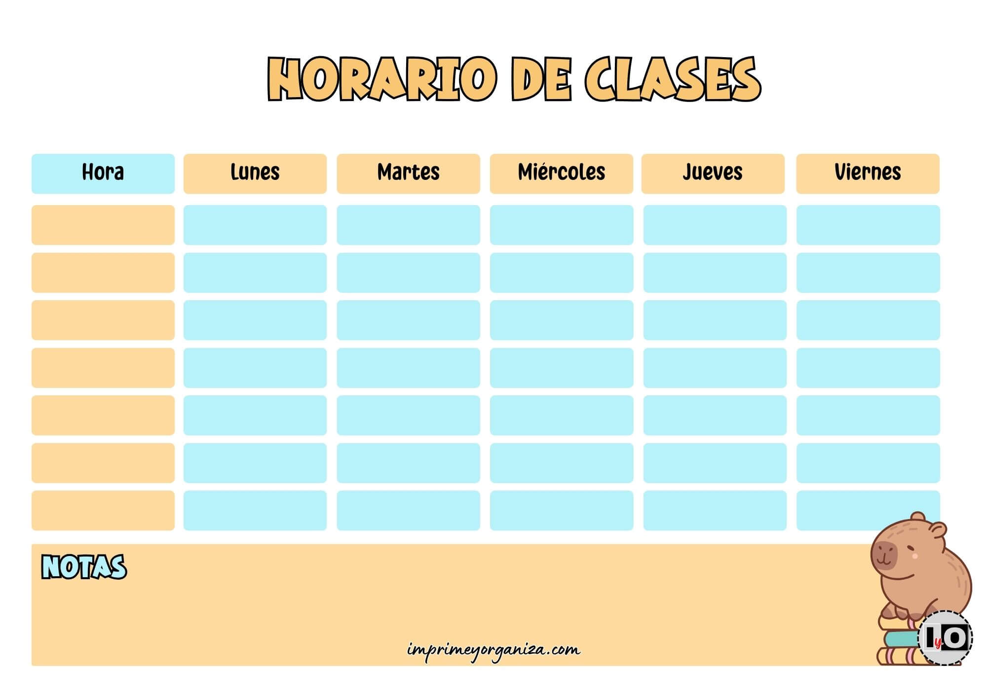Horario Capibara Libros