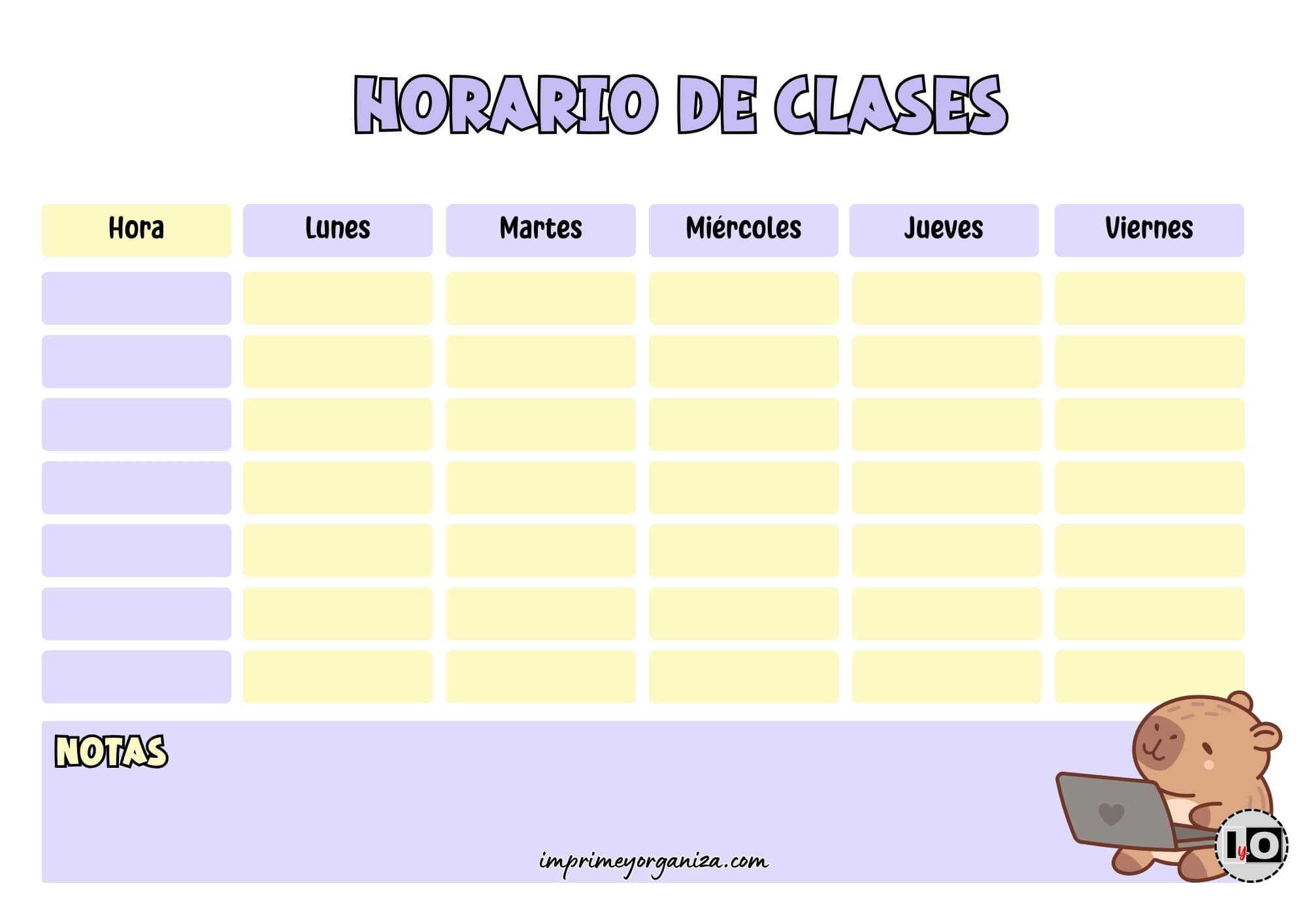 Horario Capibara Ordenador