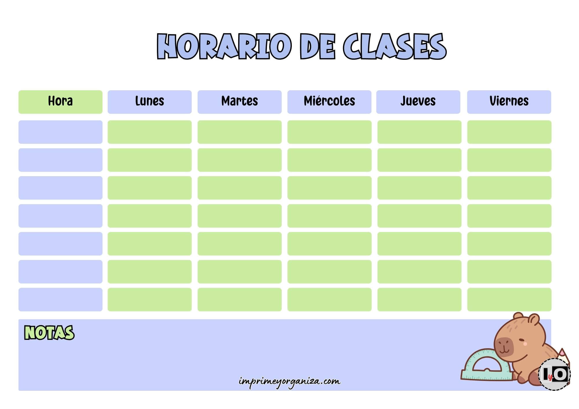 Horario Capibara Transportador