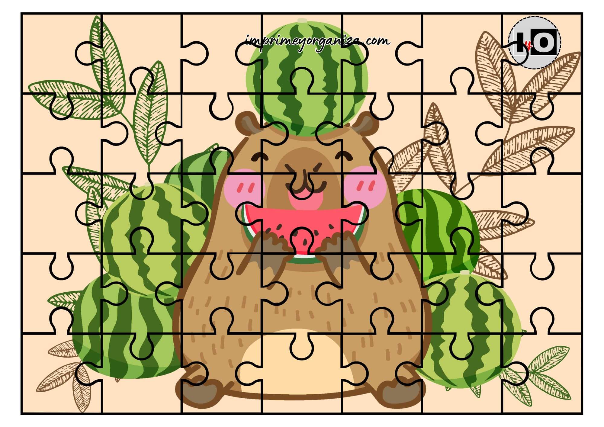 Puzzle Capibara Sandia