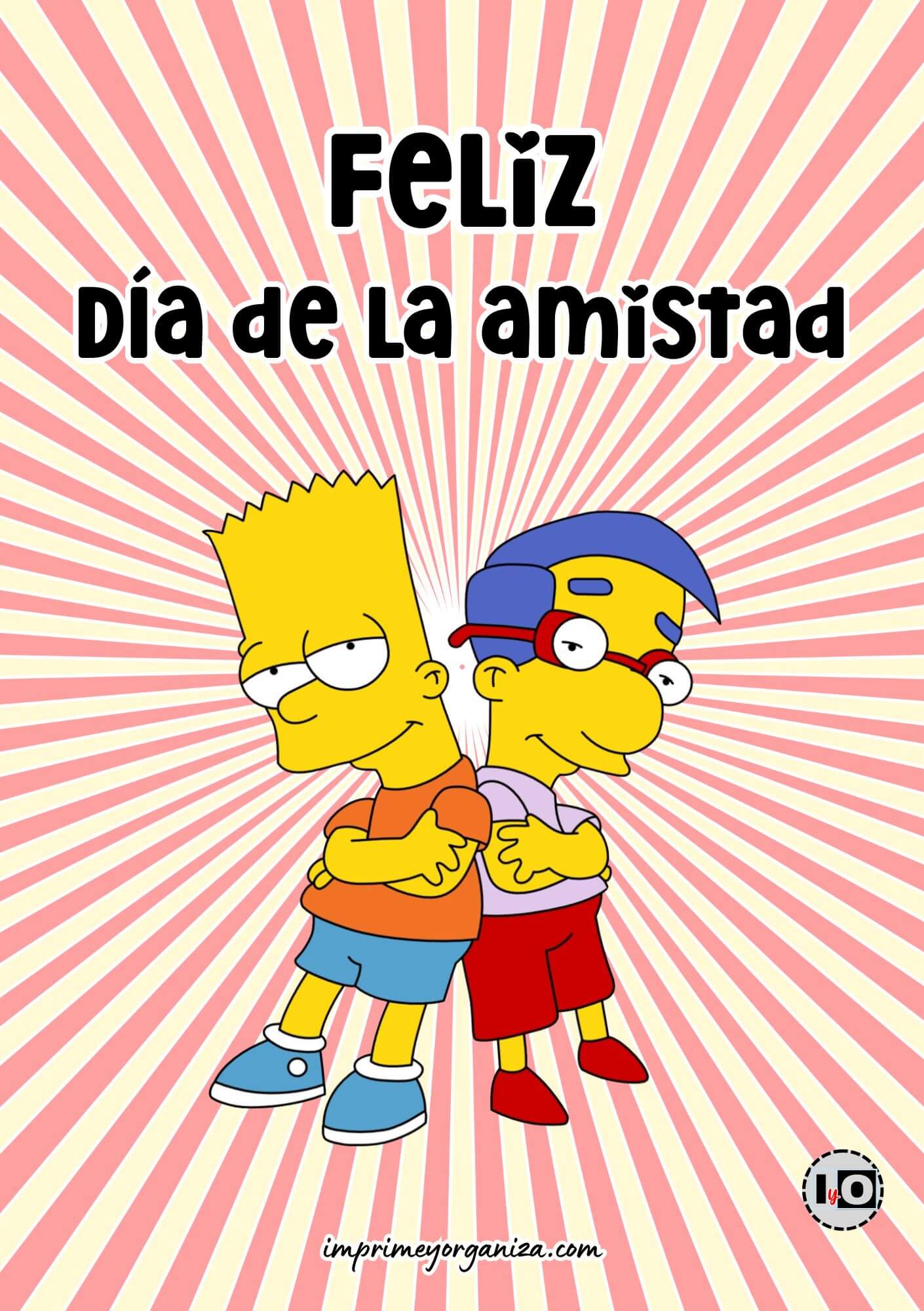 Tarjeta Amistad Bart y Milhouse