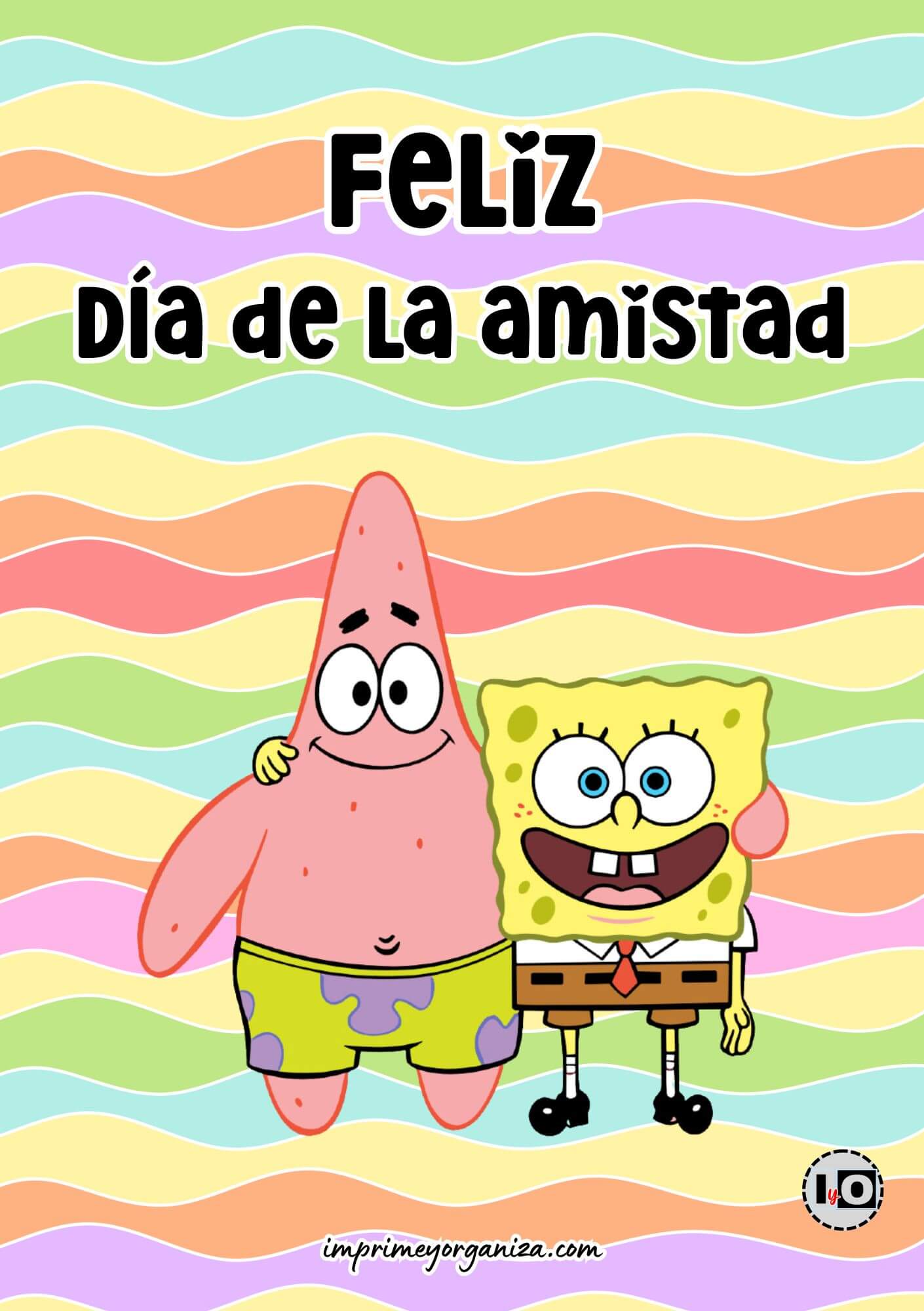 Tarjeta Amistad Bob y Patricio