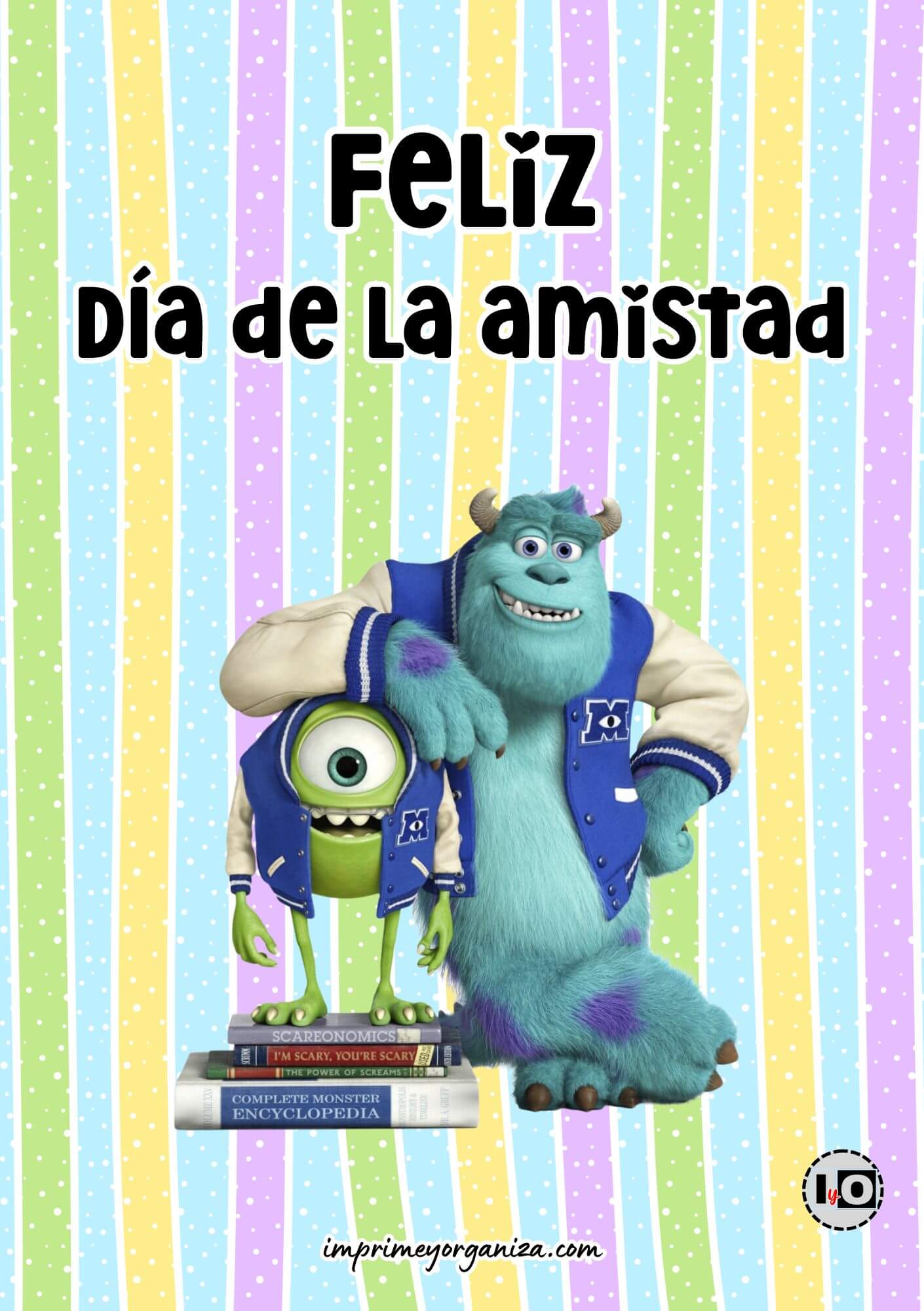 Tarjeta Amistad Mike y Sulley