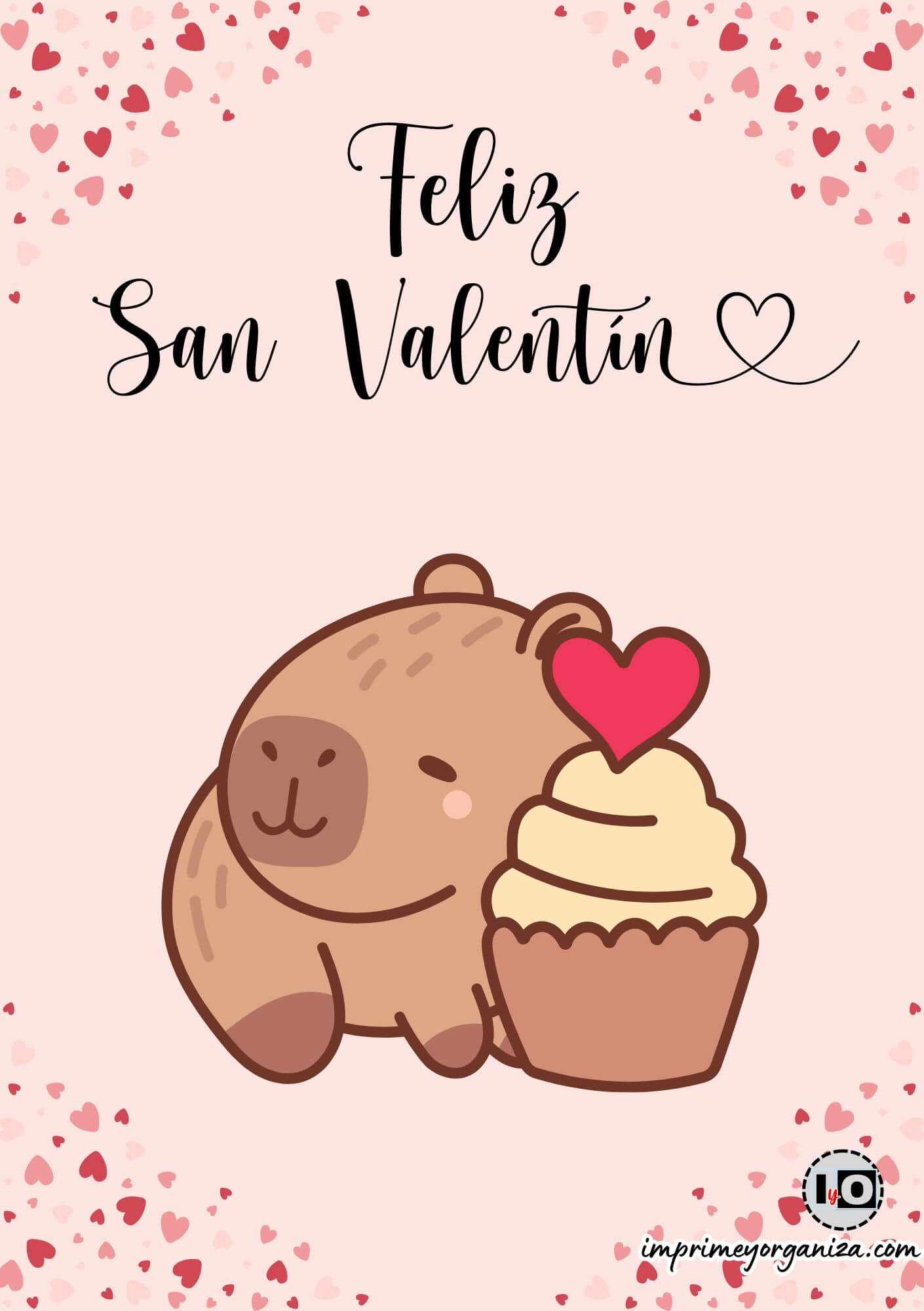 Tarjeta Capi-Valentín Cupcake