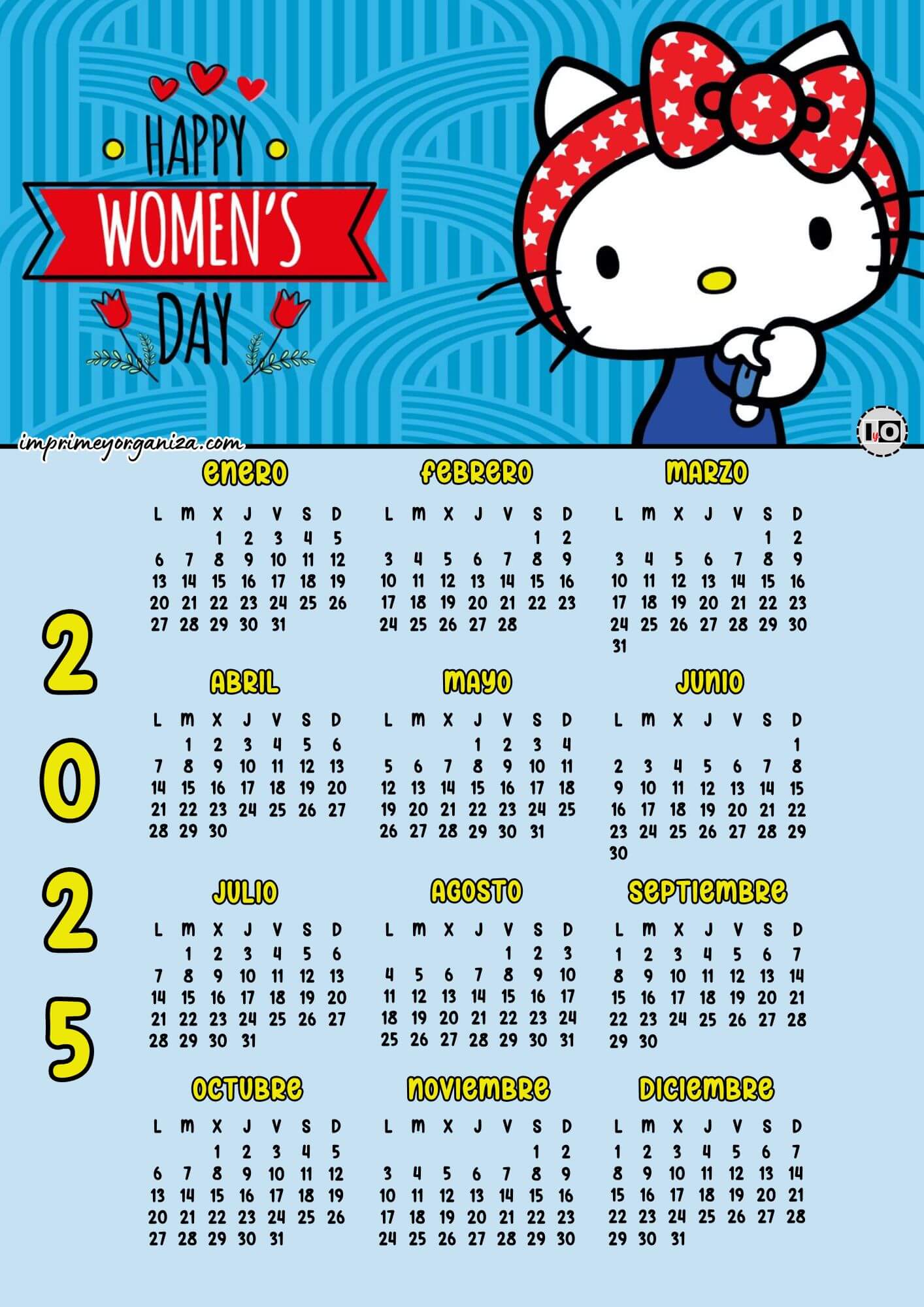 Calendario 2025 Kitty Women´s Day