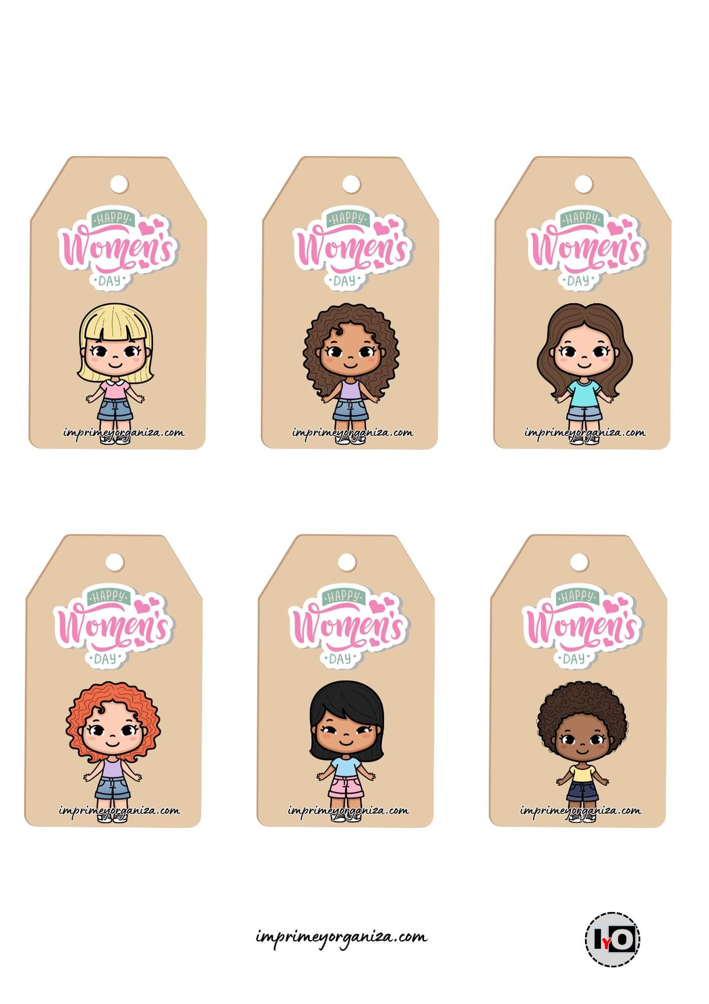 Etiquetas Kraft Muñequitas