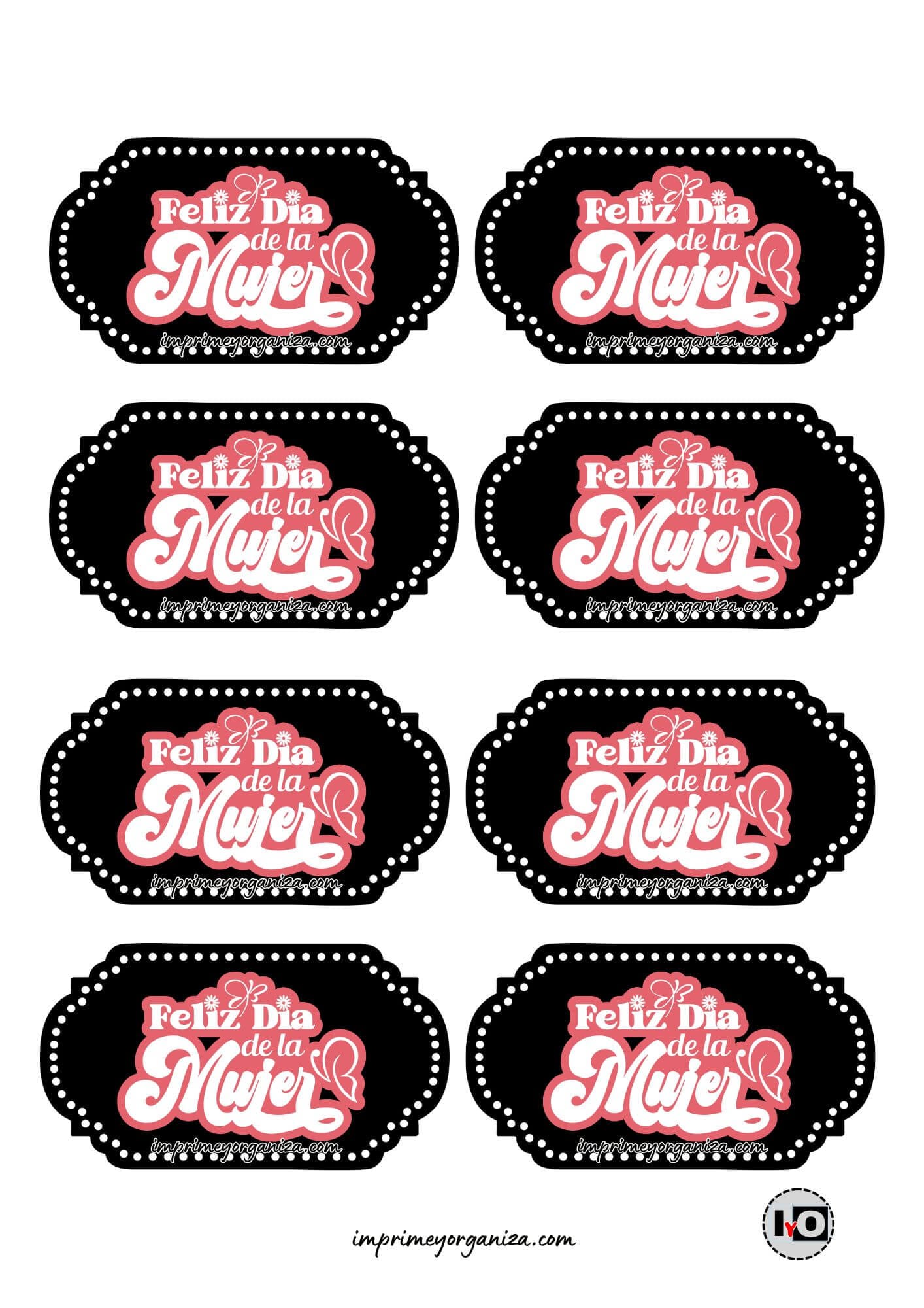 Etiquetas Negras Día de la Mujer