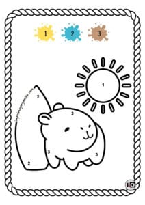 Colorear por números de capibara