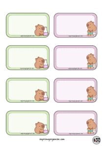 Etiquetas Escolares Capibaras
