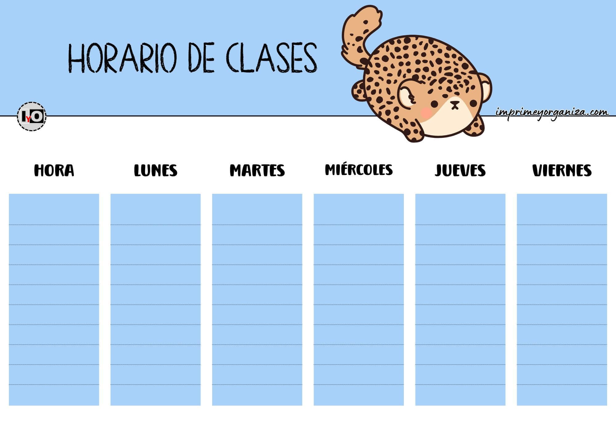Horario de clases Leopardo Azul