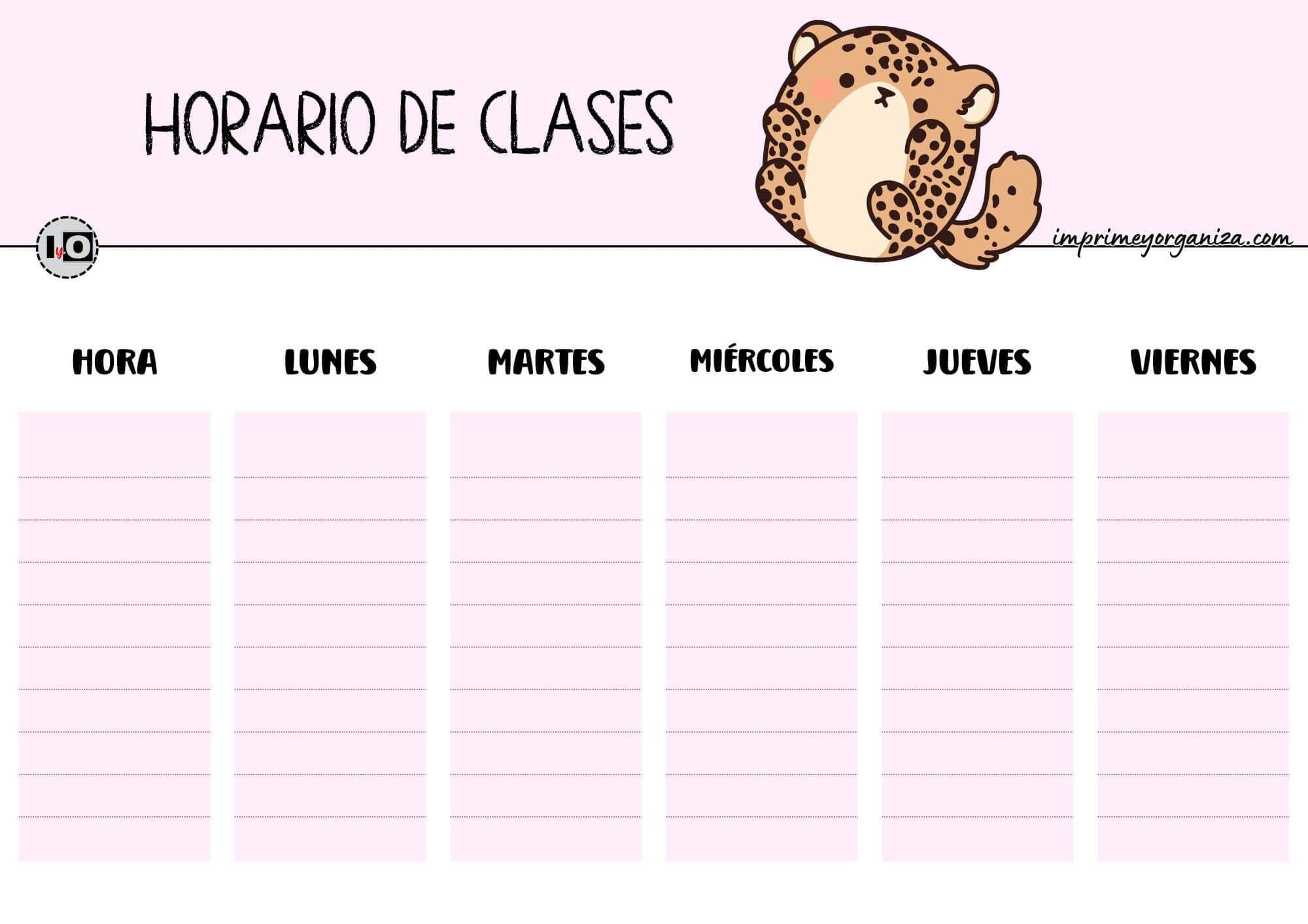 Horario de clases Leopardo Rosa
