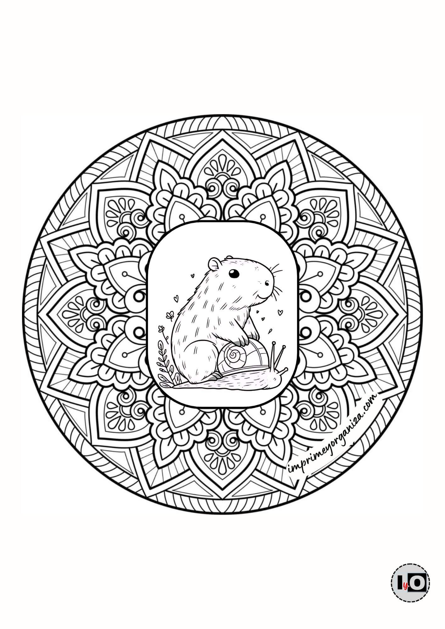 Mandala Capibara Caracol