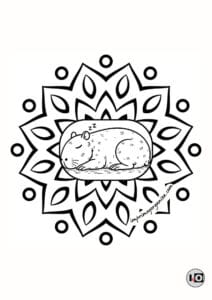 Mandala Capibara Dormido
