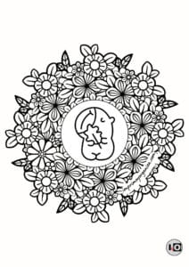 Mandala Capibara Hoja