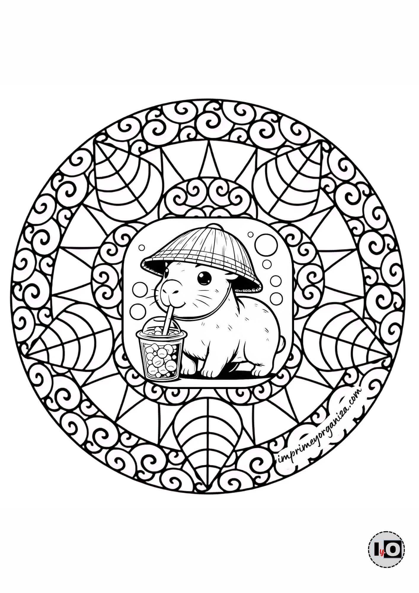Mandala Capibara Japones