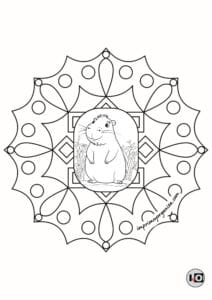 Mandala Capibara contento