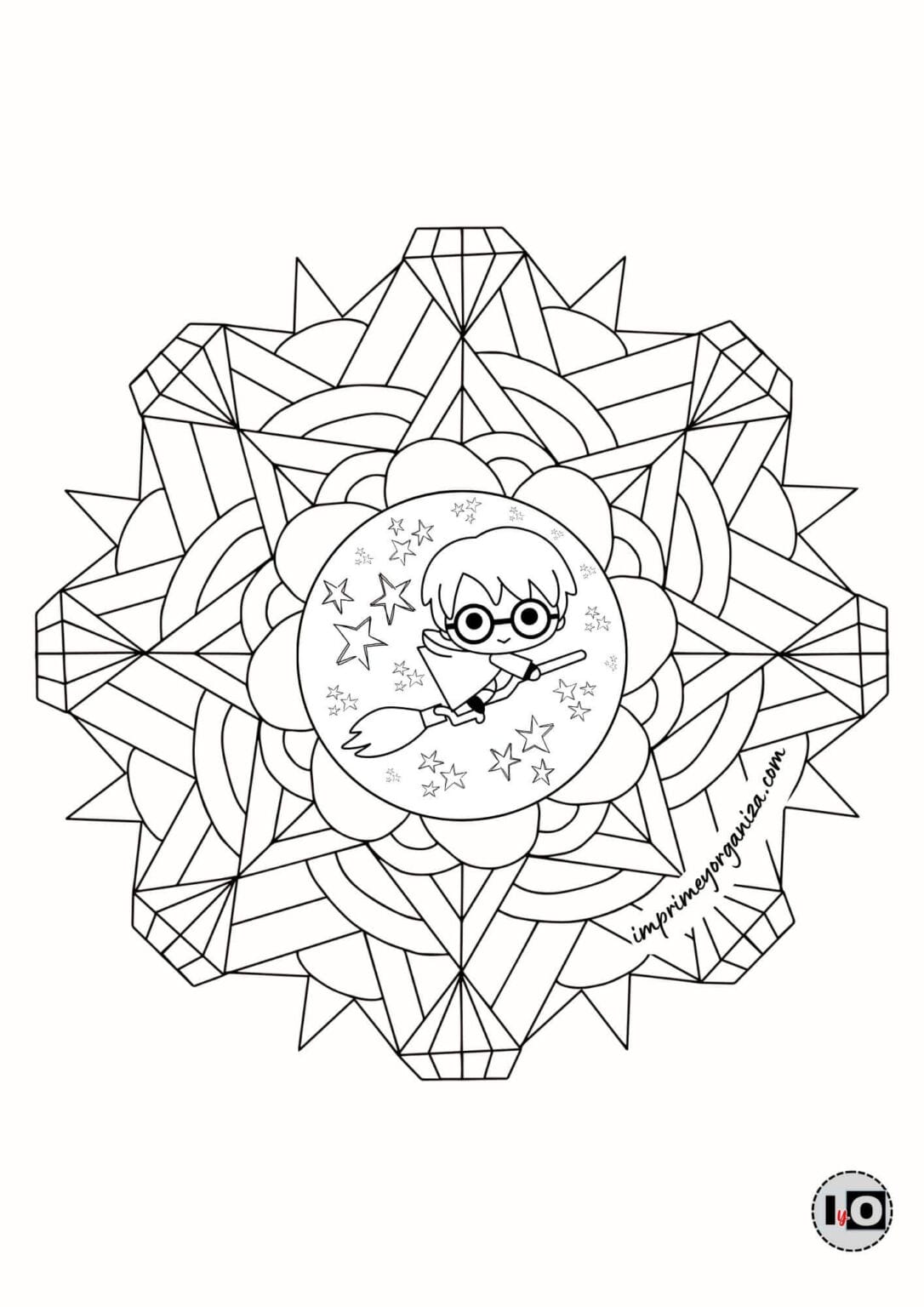 Mandalas de Harry Potter para imprimir y colorear [GRATIS]