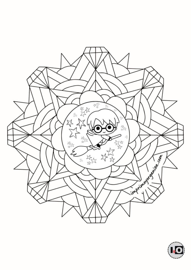 Mandalas de Harry Potter para imprimir y colorear [GRATIS]