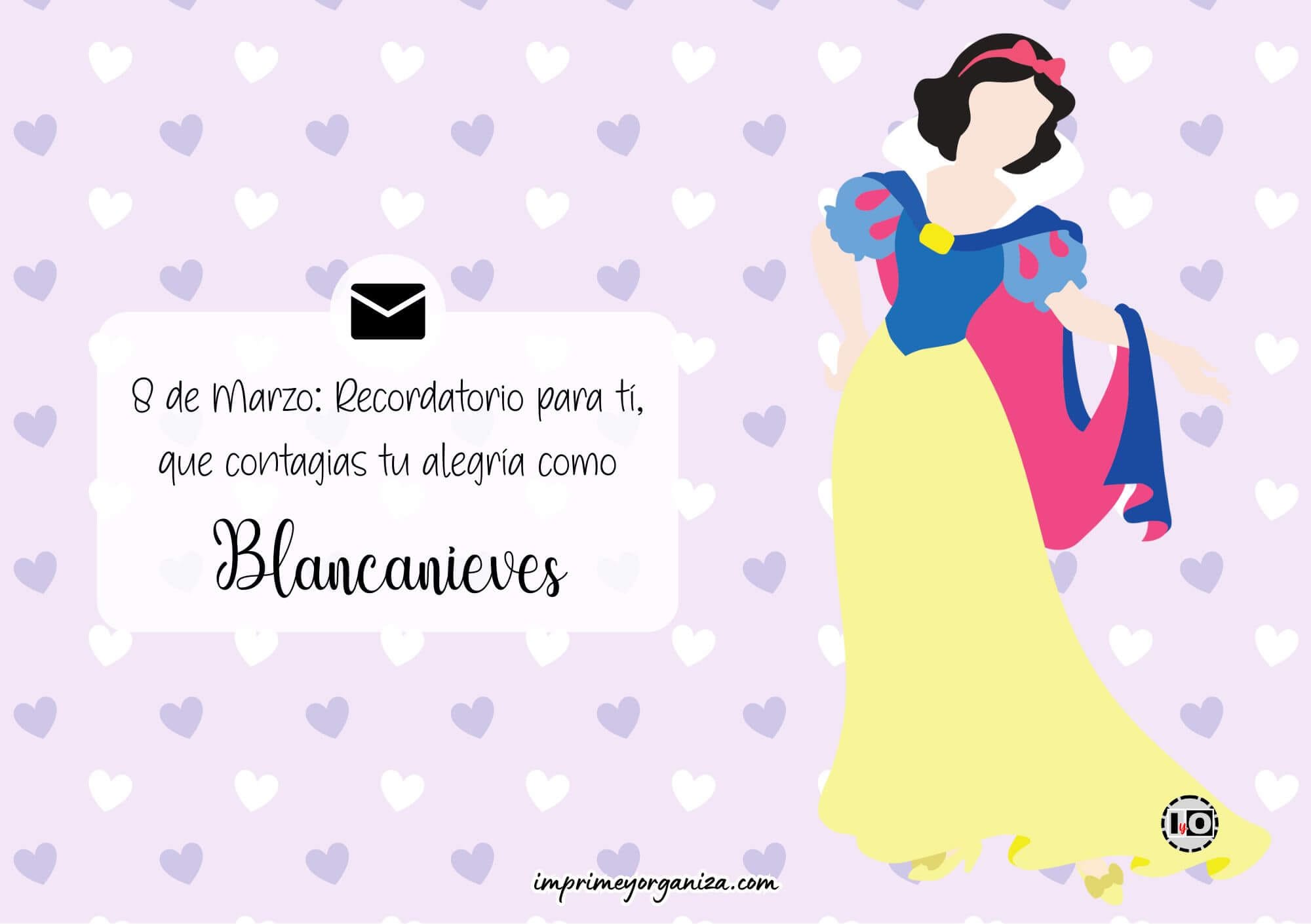 Tarjeta Blancanieves