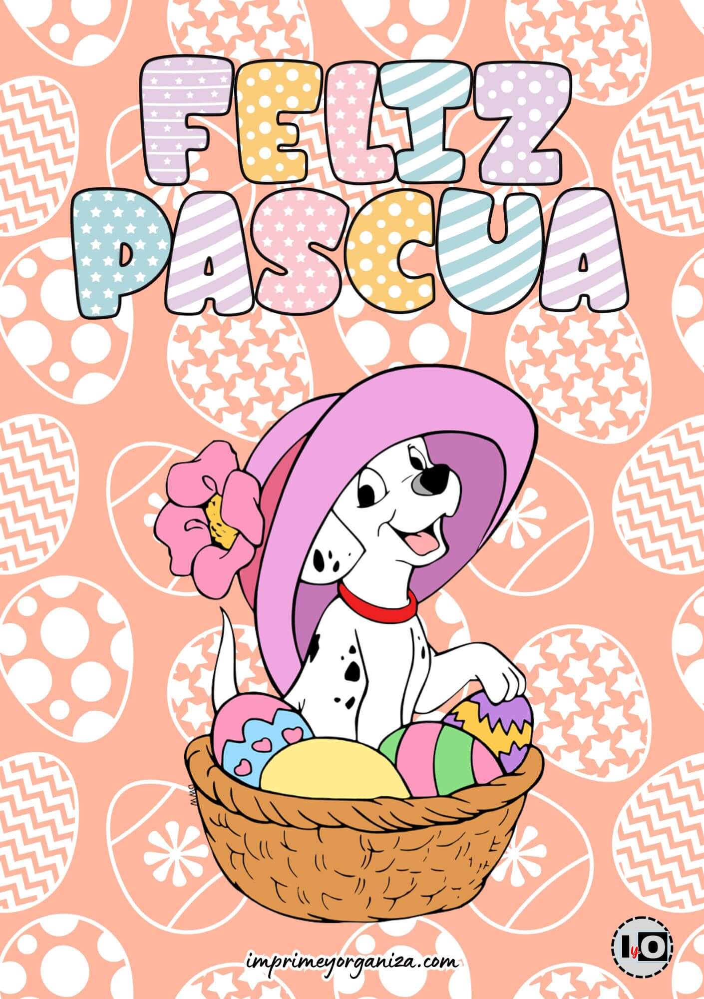 Tarjeta Dálmata Pascua