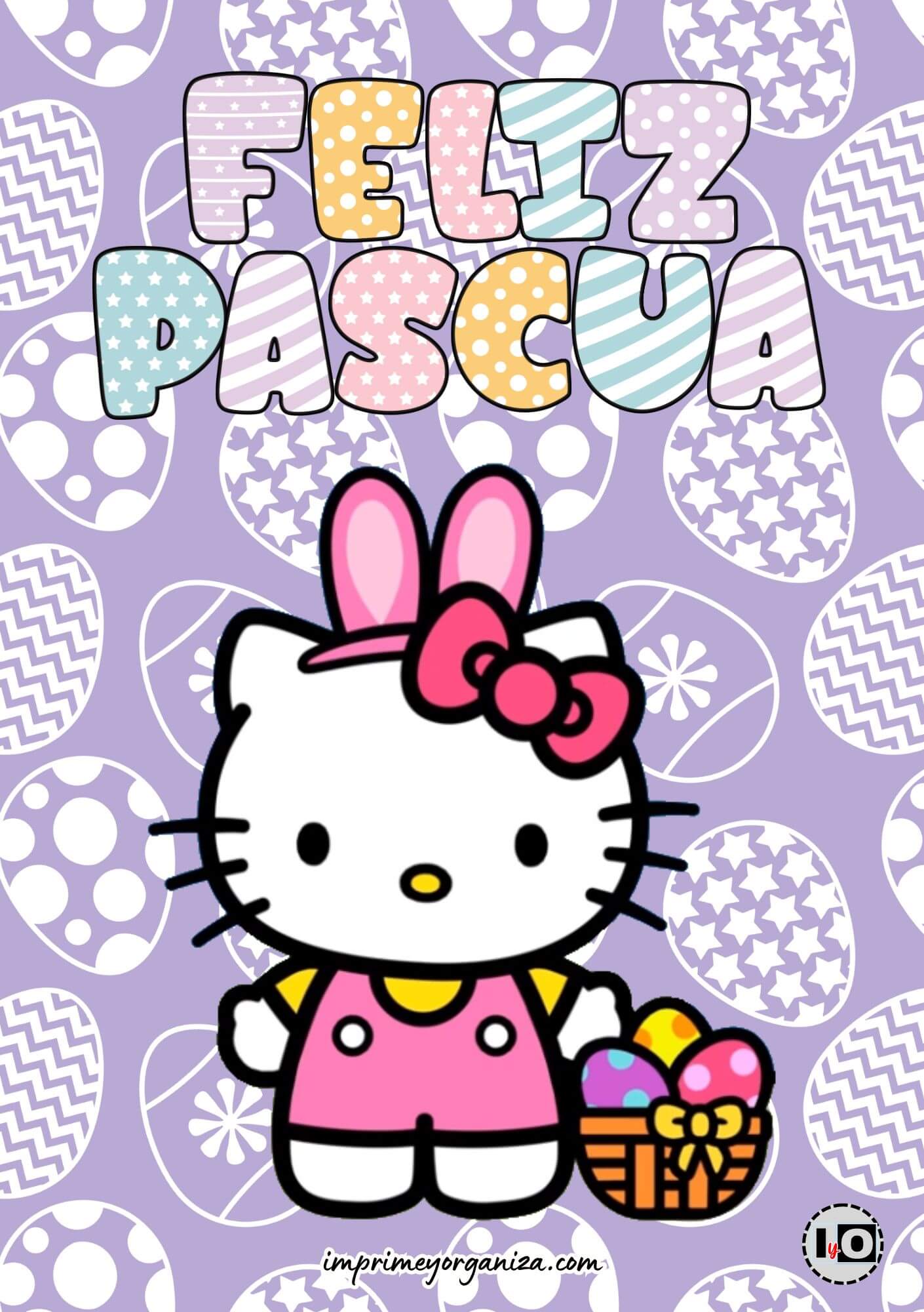 Tarjeta Hello Kitty Pascua