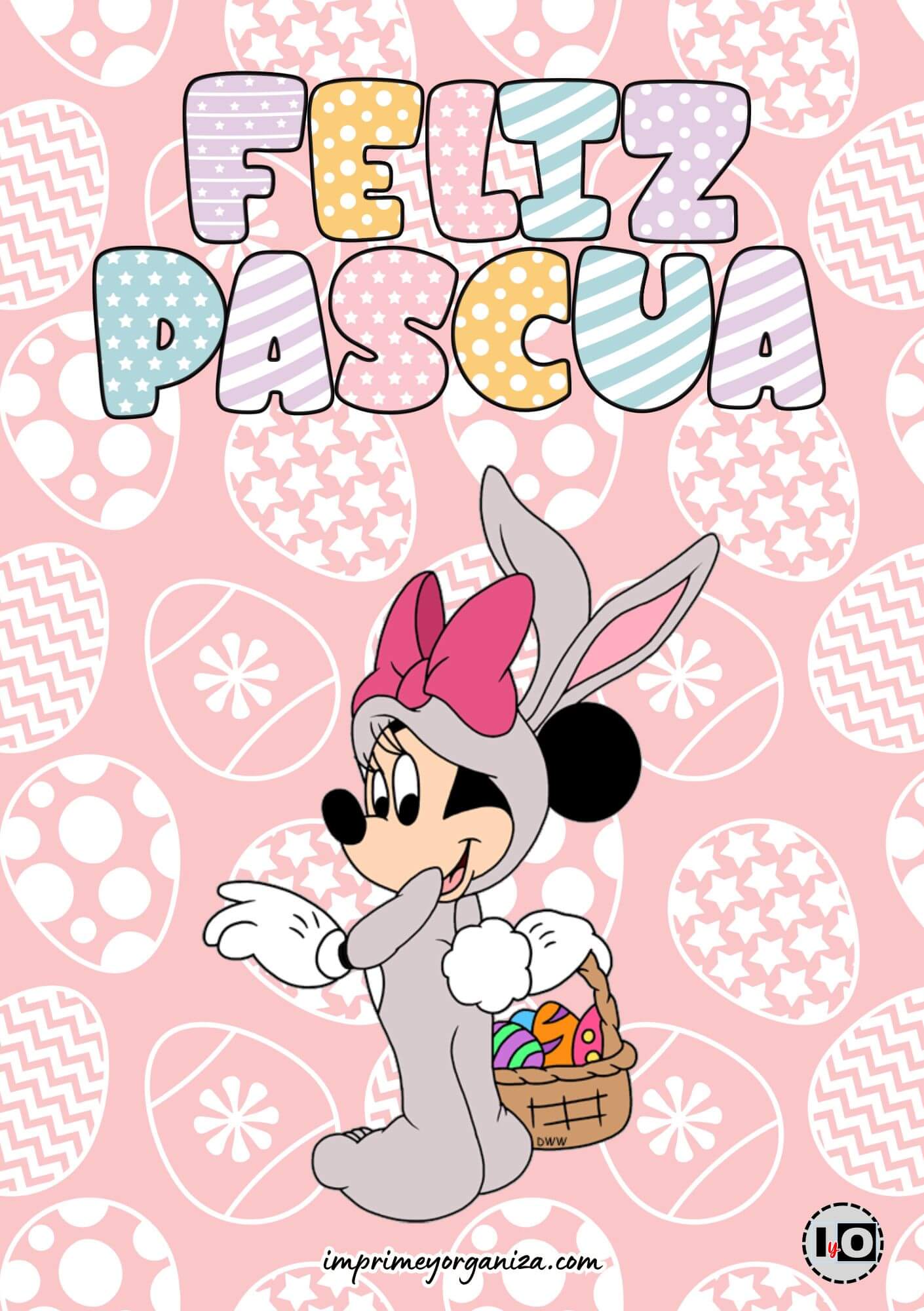 Tarjeta Minnie Pascua
