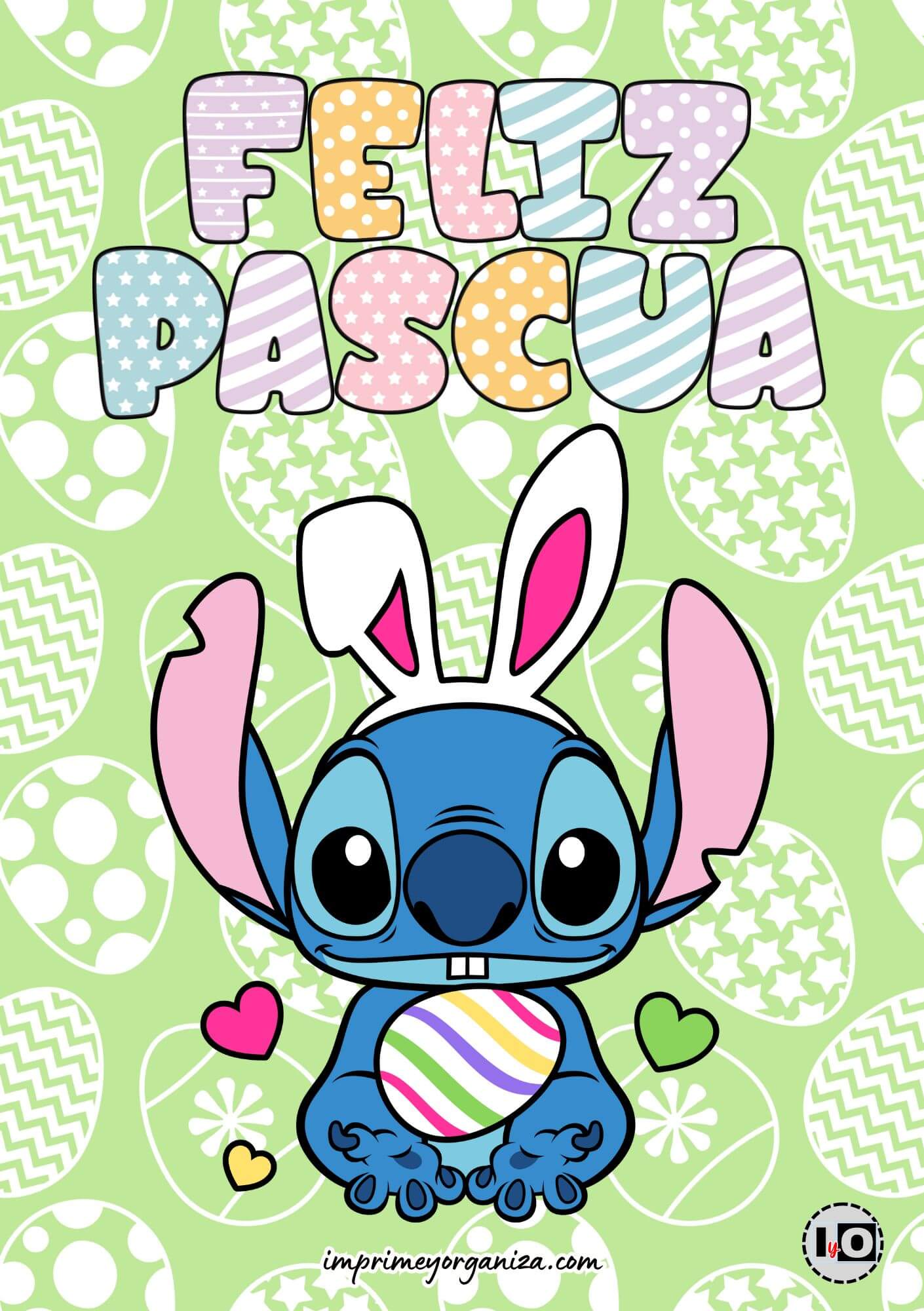 Tarjeta Stitch Pascua