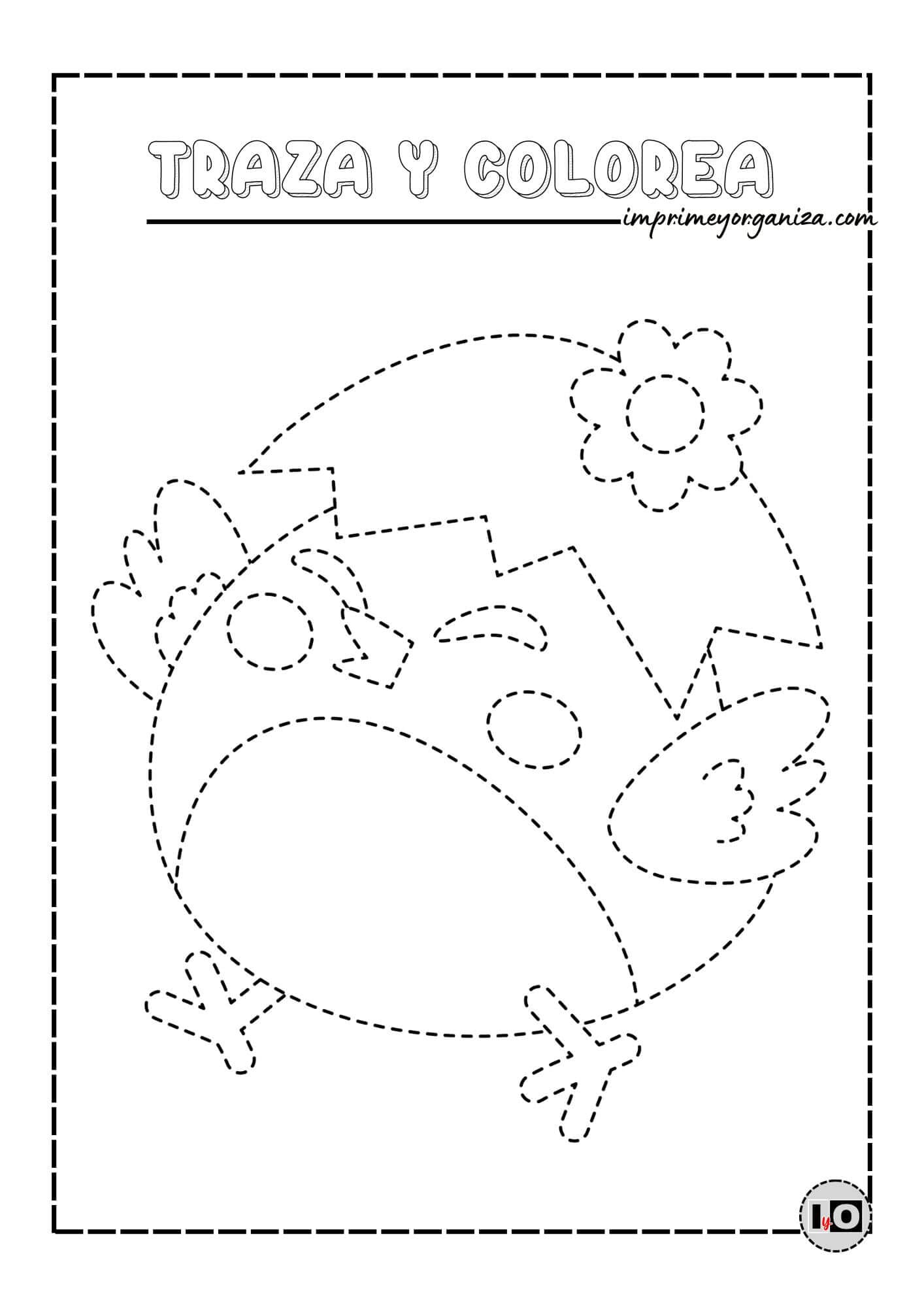 Trazo Pollito de Pascua