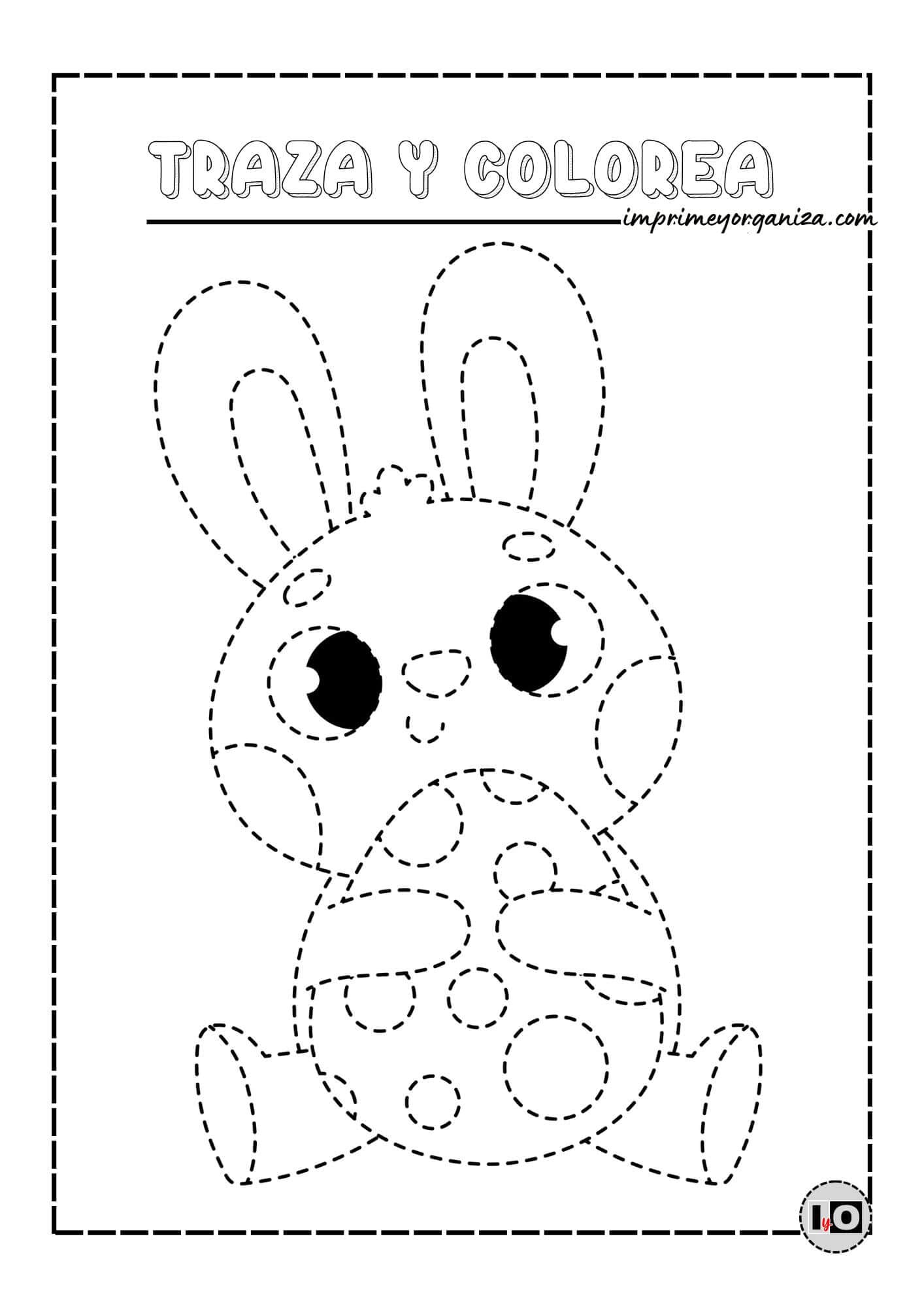 Trazo conejo con huevo