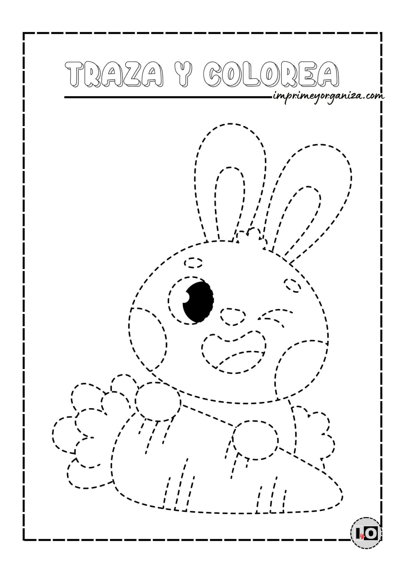 Trazo conejo con zanahoria