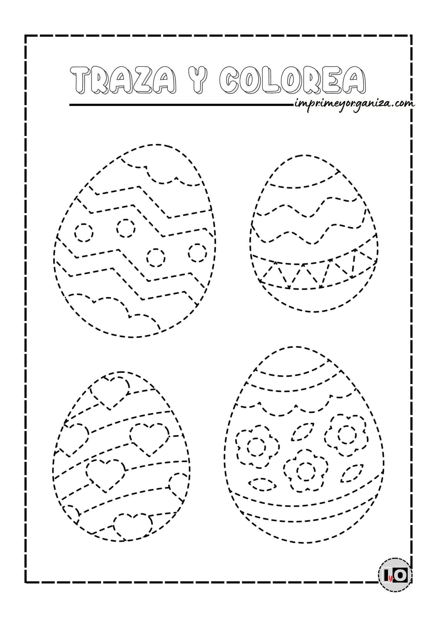 Trazo huevos de Pascua