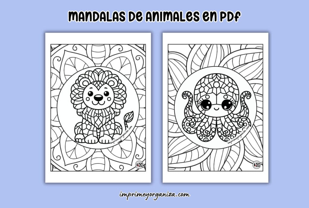 mandalas de animales en pdf gratis