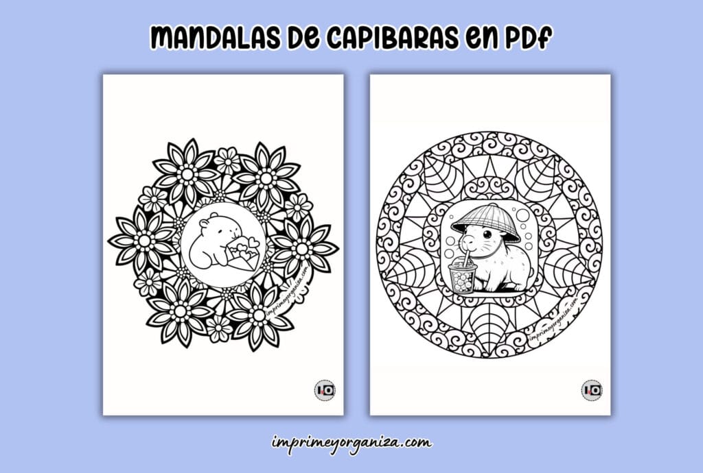 mandalas de capibaras en pdf gratis
