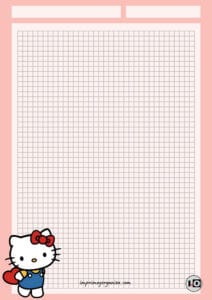 Hoja Hello Kitty Corazón